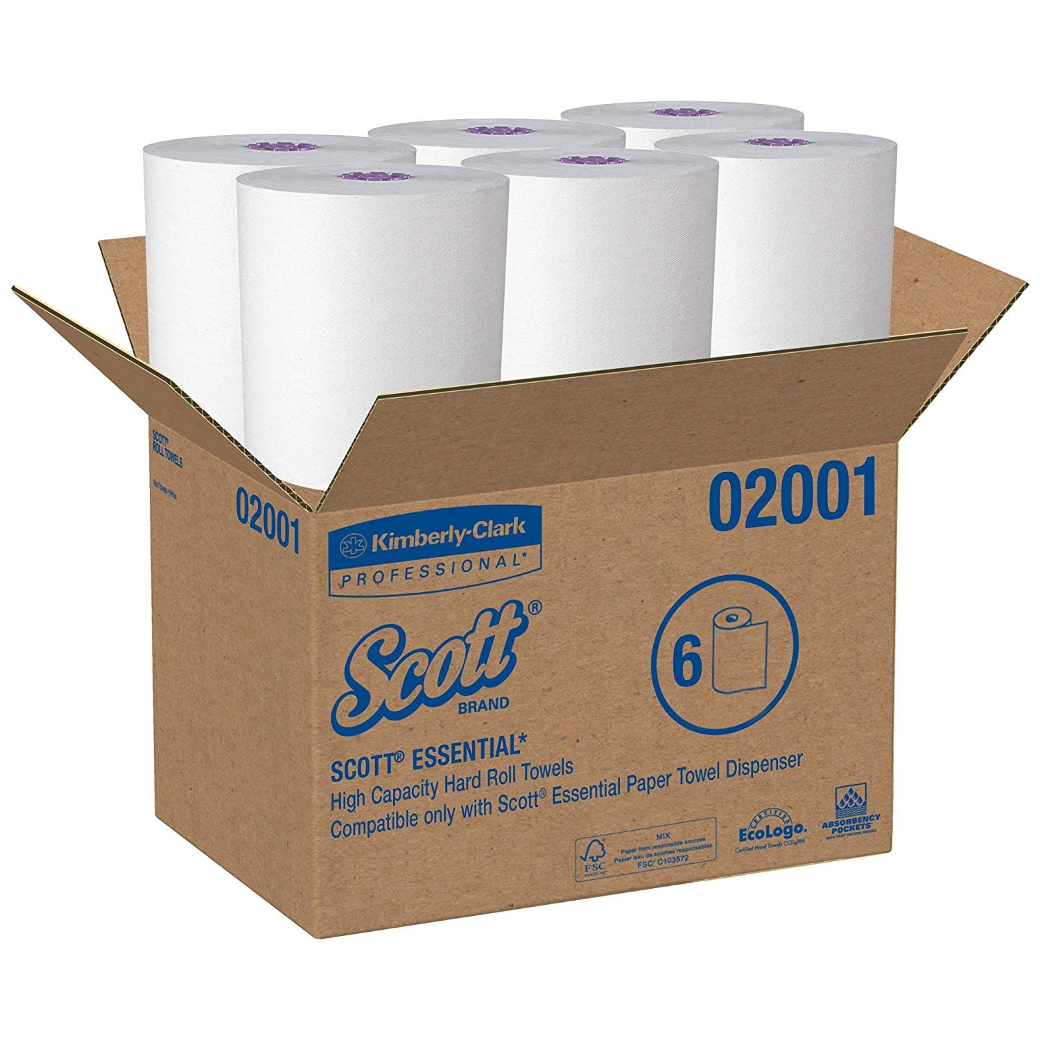 Kimberly Clark Scott 02001 Roll Towel, White - Topline Sanitation Inc.