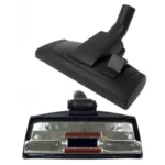 TR270 Wessel-Werk Combination Carpet & Bare Floor Tool in Black with 1 1/4" (32mm) Neck, Plastic Base, & 1 Large Wheel - Image 2