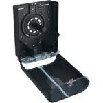 Cascades C382 PRO Tandem Jumbo Toilet Paper Dispenser, Single, Dark Gray - Image 2