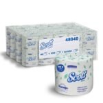 Kimberly Clark 48040 Scott Standard Bath Tissue, 2 Ply, 550 Sheets x 40 rolls/case - Image 2