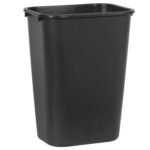 Rubbermaid Commercial 2957 Waste Basket, Black/Blue, 39L Large (SPPL2957-BLK)