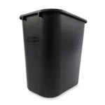 Rubbermaid Commercial 2957 Waste Basket, Black/Blue, 39L Large (SPPL2957-BLK) - Image 2