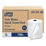 Tork 290089 Matic Universal Roll Towel, White, 8" x 700' x 6/case