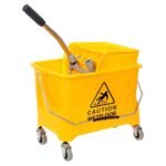 BU21YE Mop Bucket & Wringer Combo, 21L, Sidepress, Yellow - Image 2