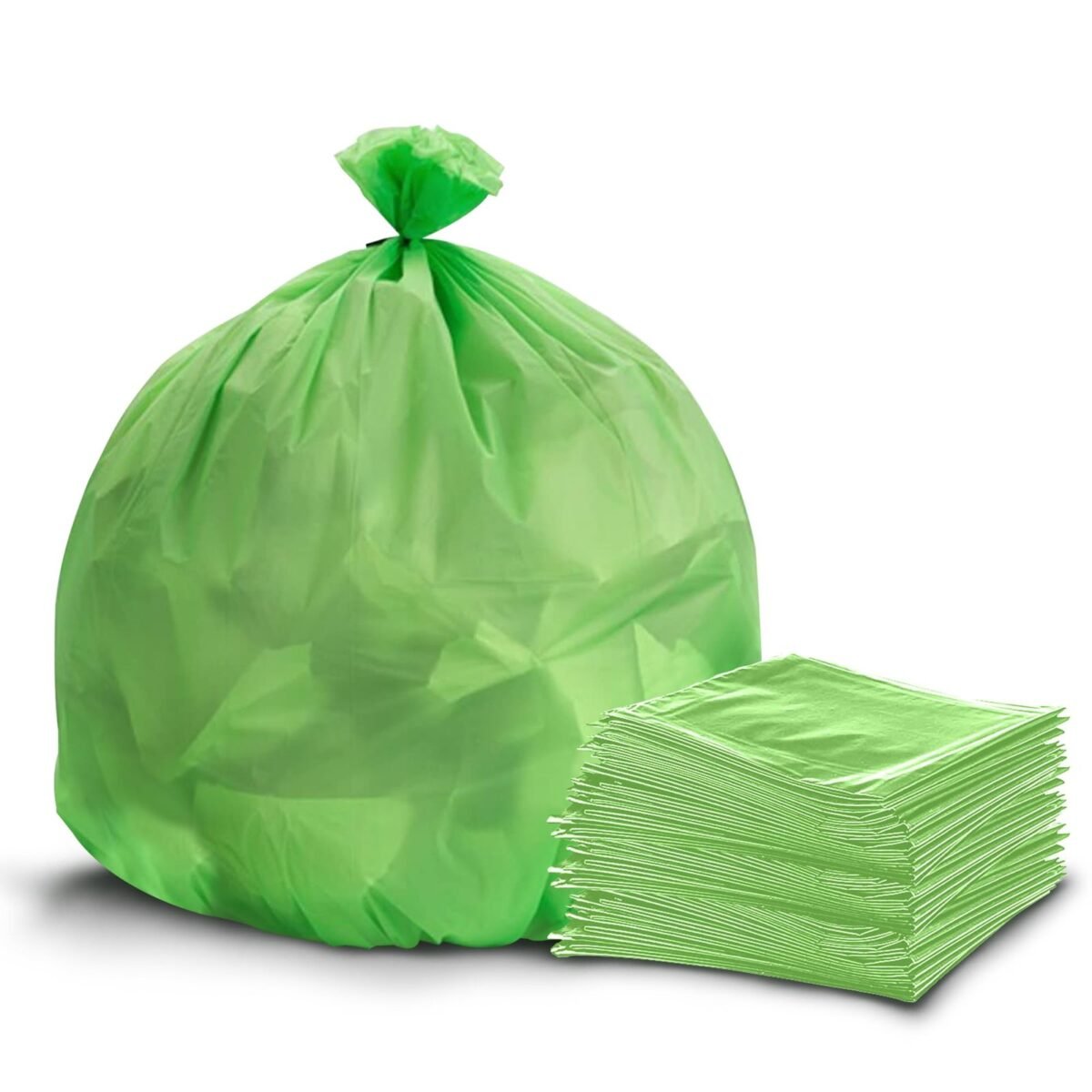 Pur Value Garbage Bags, 35" x 50",100/cs, X-Strong Green Recycling (334038) - Image 1