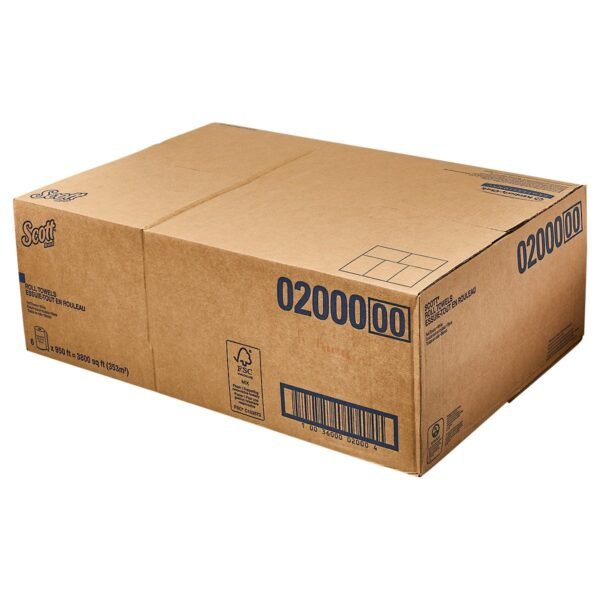 Kimberly Clark Scott 02000 Roll Towel, White, 8" x 950'/roll x 6 rolls/case