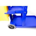 JS0006BU Janitor Cart, Complete, Blue - Image 4