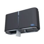 Cascades C380 PRO Tandem Jumbo Toilet Paper Dispenser, Double Roll, Dark Gray - Image 3