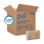 Kimberly Clark Scott 01804 Scott Multi Fold Towel, White, 250 sheets x 16 packs (4000/cs)
