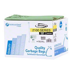 Ralston Compostable Garbage Bag, 30" x 38" Regular Strength, 150/case, Green