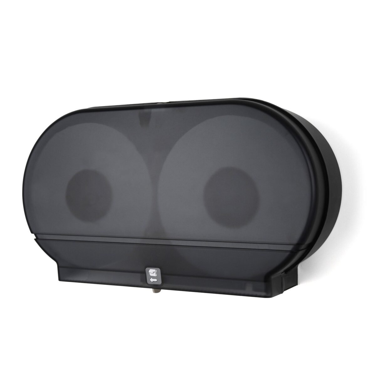 RD0027-02 Twin Jumbo Tissue Dispenser 9", Black Translucent - Image 1