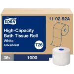Tork 110292A Advanced High Capacity Bath Tissue, 2 Ply, 1000 Sheets x 36/case