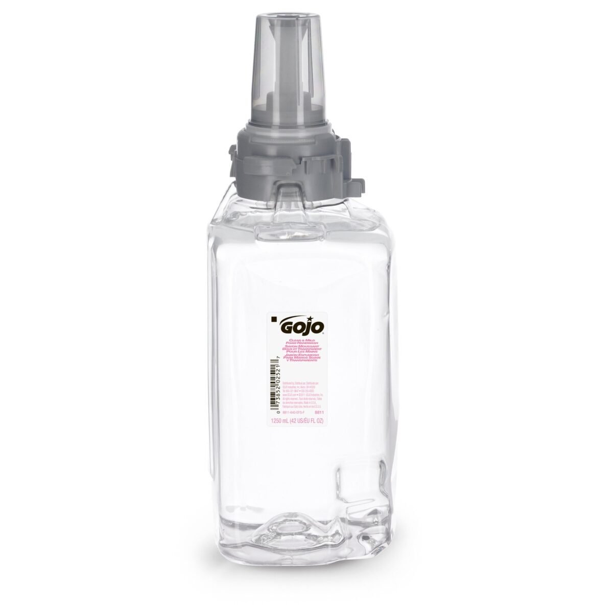 Primory P8811 Clear & Mild Foaming Hand Wash, Unscented & Dye Free, 1250 mL x 3/case - Image 1