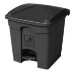 BIN30ST Garbage Bin w/ Lid and Pedal, 7 gal (30L), Grey