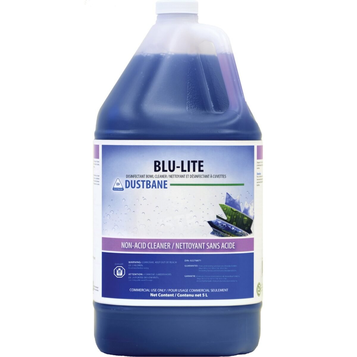 Dustbane 53749 Eco-Friendly Blu-Lite Disinfectant Bowl Cleaner, 5L - Image 1
