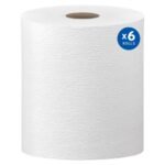 Kimberly Clark 50606 Kleenex Hard Roll Towel, White, 8" x 600' x 6/case - Image 2