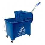 BU21BL Mop Bucket & Wringer Combo, 21L, Sidepress, Blue