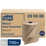Tork 290088 Matic Universal Roll Towel, Brown, 8" x 700' x 6/case