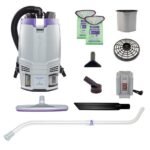 Proteam 107782 GoFit 6 Cordless 4Ah, 6 qt. Commercial Backpack Vacuum w/ Xover Multi-Surface Telescoping Wand Tool Kit - Image 2