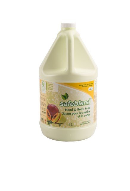34243 Safeblend HLMP Hand and Body Soap, Mango Papaya, 4L - Image 1