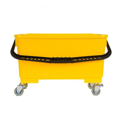 window-cleaning-bucket-with-support-for-the-handle-yellow-21-l Window Cleaning Bucket w/ Handle, Wheels, & Sieve, Yellow, 21L - Image 1