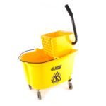 HC7576YE Mop Bucket & Wringer Combo, 26L, Downpress, Yellow